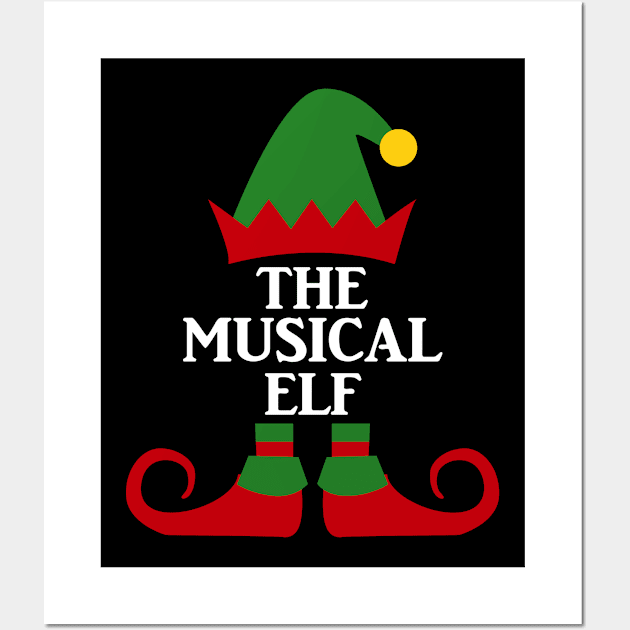 The Musical Elf Matching family Christmas Wall Art by creativeKh